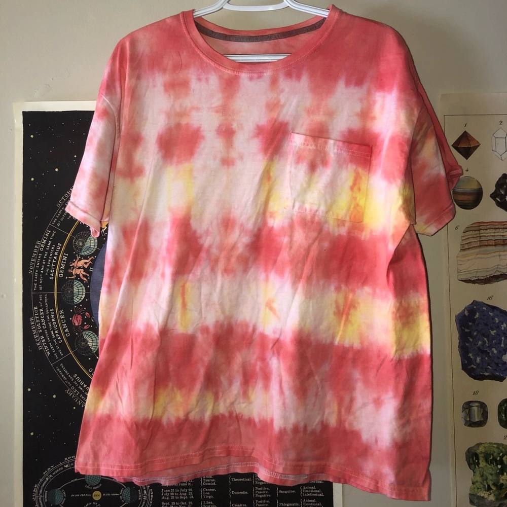 Red & Yellow Tie-Dye Shirt